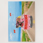 Yorkshire Terrier-hond Valentijnsdag vrachtwagen h Legpuzzel (Verticaal)