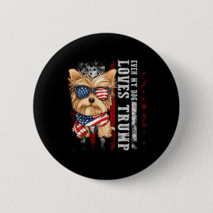 Yorkshire Terrier hond Yorkie Zelfs mijn hond houd Ronde Button 5,7 Cm