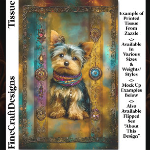 Yorkshire Terrier Honden Barok Lijst DY3R Decoupag Tissuepapier