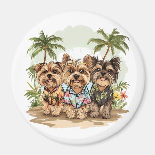 Yorkshire Terrier Honden Hawaïaanse Shirts Magneet
