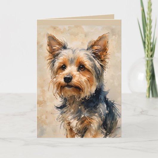 Yorkshire Terrier Honden Kunst Kaart (Voorkant)