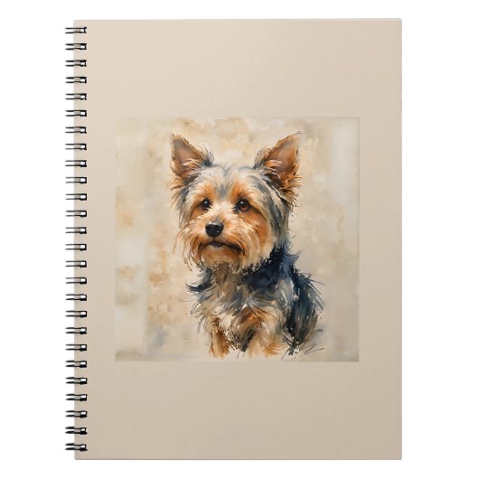 Yorkshire Terrier Honden Kunst Ontwerp Notitieboek (Voorkant)