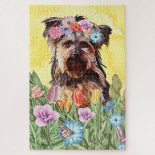 Yorkshire Terrier Hondenbloemen Legpuzzel