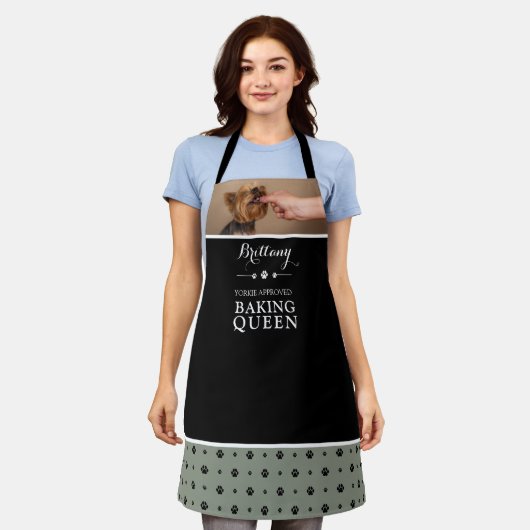 Yorkshire Terrier Hondennaam Foto Aangepast Schort (Gedragen)