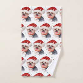 Yorkshire Terrier hondenras Kerststerren Handdoek