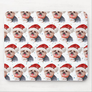 Yorkshire Terrier-hondenras Kerststerren Muismat