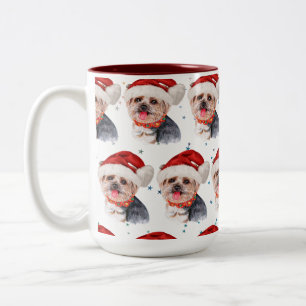 Yorkshire Terrier Hondenras Kerststerren Tweekleurige Koffiemok