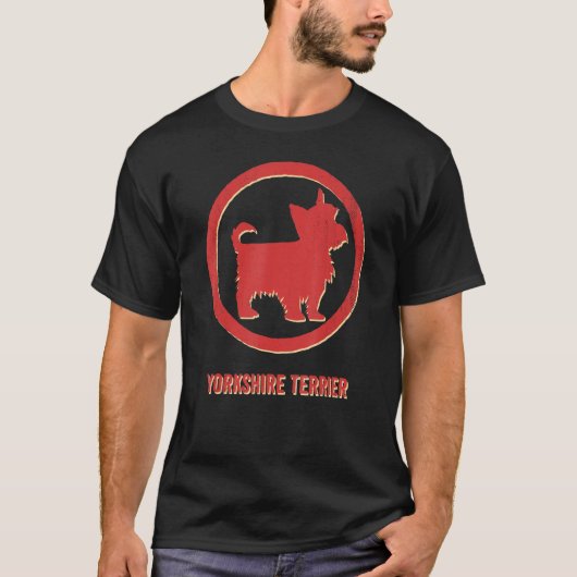 Yorkshire Terrier Hondenretro  T-shirt (Voorkant)