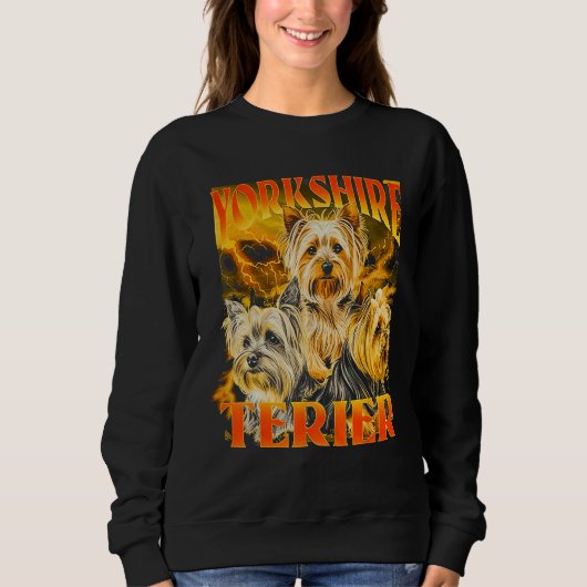 Yorkshire Terrier Hondenshirt Yorkshire Hond Vinta Trui (Voorkant)