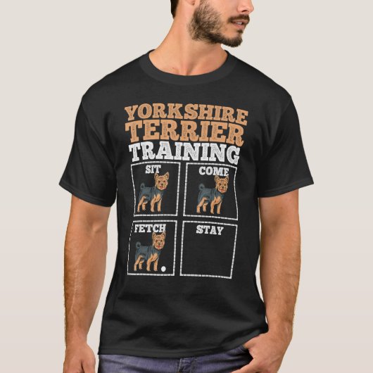 Yorkshire Terrier Hondentrainer T-shirt (Voorkant)