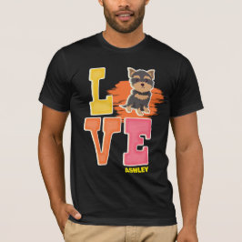 Yorkshire Terrier houdt van schattige kleur T-shirt