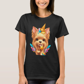 Yorkshire Terrier Ice Cream Eenhoorn T-shirt