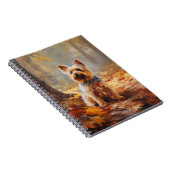 Yorkshire Terrier in de herfst laat Herfst inspire Notitieboek (Rechterzijde)