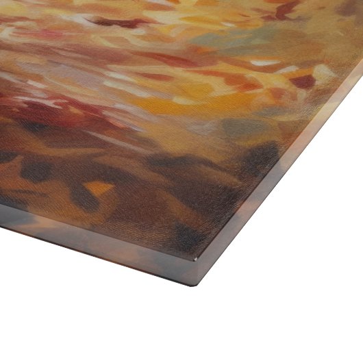 Yorkshire Terrier in de herfst laat Herfst inspire Snijplank (Hoek)