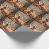 Yorkshire Terrier in herfstbladeren val inspireert Cadeaupapier (Hoek)