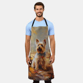 Yorkshire Terrier in herfstbladeren val inspireert Schort (Gedragen)