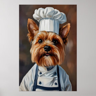 Yorkshire Terrier In Kooksmuts Poster, Huisdier Po Poster
