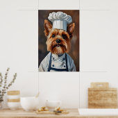 Yorkshire Terrier In Kooksmuts Poster, Huisdier Po Poster (Keuken)