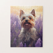 Yorkshire Terrier in Lavender veld Legpuzzel (Verticaal)