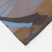 Yorkshire Terrier in Snow with Christmas Hat Fleece Deken (Hoek)