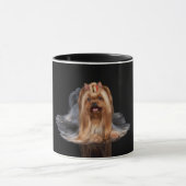 Yorkshire Terrier in zwart-wit Mok (Midden)