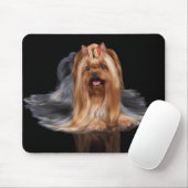 Yorkshire Terrier in zwart-wit Muismat (Met muis)