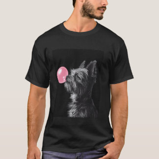 Yorkshire Terrier kauwt op kauwgom Roze T-shirt
