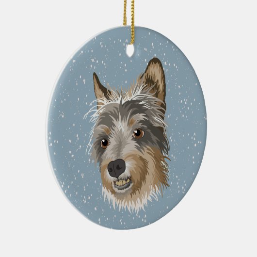 Yorkshire Terrier Keramisch Ornament (Rechts)