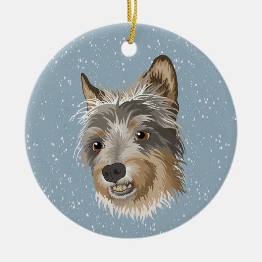 Yorkshire Terrier Keramisch Ornament (Voorkant)