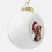 Yorkshire Terrier Keramische Bal Ornament (Links)