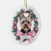 Yorkshire Terrier keramische cirkel Ornament (Rechts)