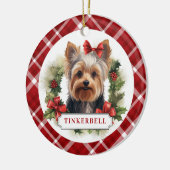 Yorkshire Terrier keramische cirkel Ornament (Links)