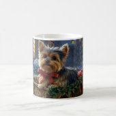 Yorkshire Terrier Kerst Feestelijke Periode Koffiemok (Center)