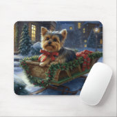 Yorkshire Terrier Kerst Feestelijke Periode Muismat (Met muis)