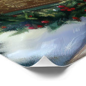 Yorkshire Terrier Kerst Feestelijke Periode Perfect Poster (Hoek)