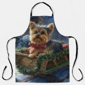 Yorkshire Terrier Kerst Feestelijke Periode Schort (Voorkant)