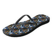 Yorkshire Terrier Kerst Feestelijke Periode Teenslippers (Schuin)