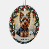 Yorkshire Terrier Kerst Ornament (Rechts)