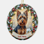 Yorkshire Terrier Kerst Ornament (Links)