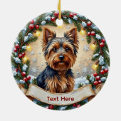 Yorkshire Terrier Kerst Ornament (Achterkant)