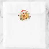 Yorkshire Terrier Kerst stickers (Tas)