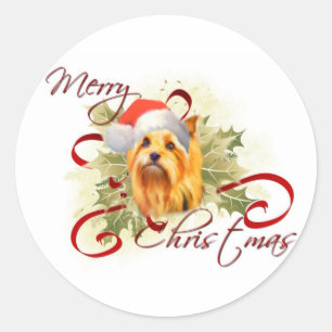 Yorkshire Terrier Kerst stickers