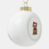 Yorkshire Terrier Kerstbellen Keramische Bal Ornament (Links)
