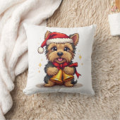 Yorkshire Terrier Kerstbellen Kussen (Deken)