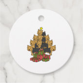 Yorkshire Terrier-kerstboom Bedankjes Labels (Voorkant)