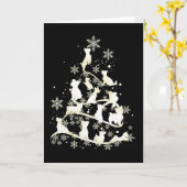 Yorkshire Terrier Kerstboom Hond Fijne Kerst Kaart (Gele Bloem)