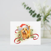 Yorkshire Terrier-kerstBriefkaart Feestdagenkaart (Staand voorkant)