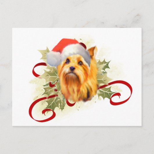 Yorkshire Terrier-kerstBriefkaart Feestdagenkaart (Voorkant)