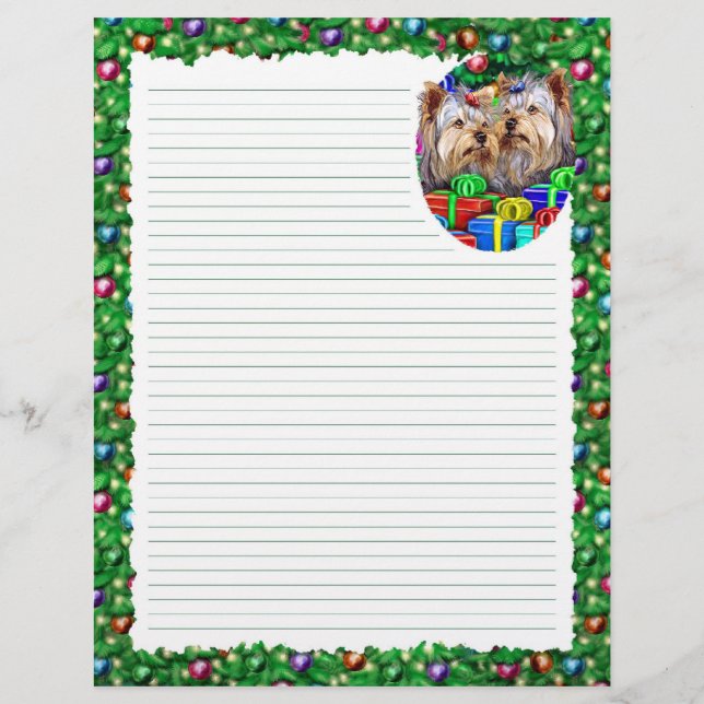 Yorkshire Terrier-kerstcadeaus (Voorkant)
