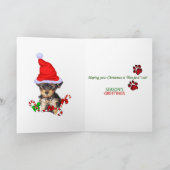 Yorkshire Terrier-kerstcadeaus Feestdagen Kaart (Binnen)